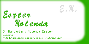 eszter molenda business card